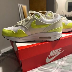 Nike White and Neon Yellow Sneakers